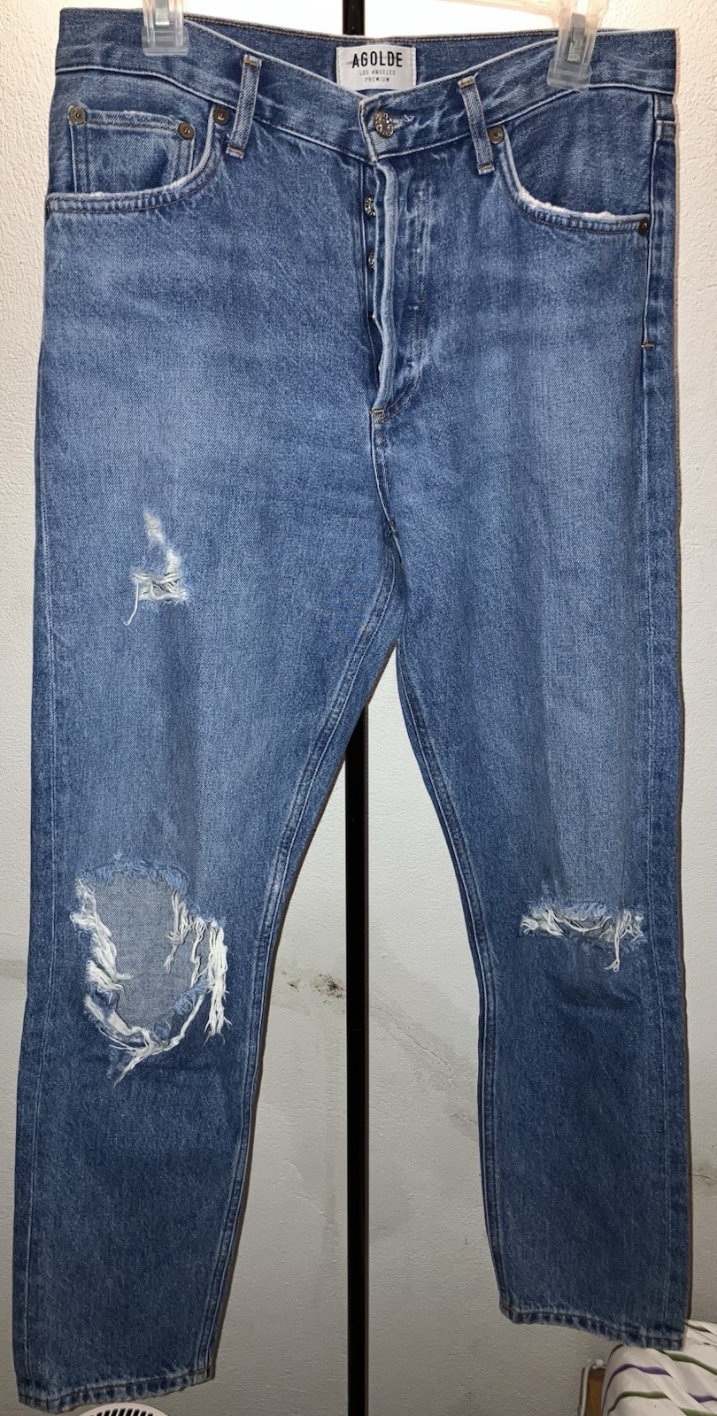 Agolde 90s Pinch Waist Straight Leg Distressed Jeans Size 28 Agolde 90s Pinch Waist Straight Leg Distressed Jeans Size 28