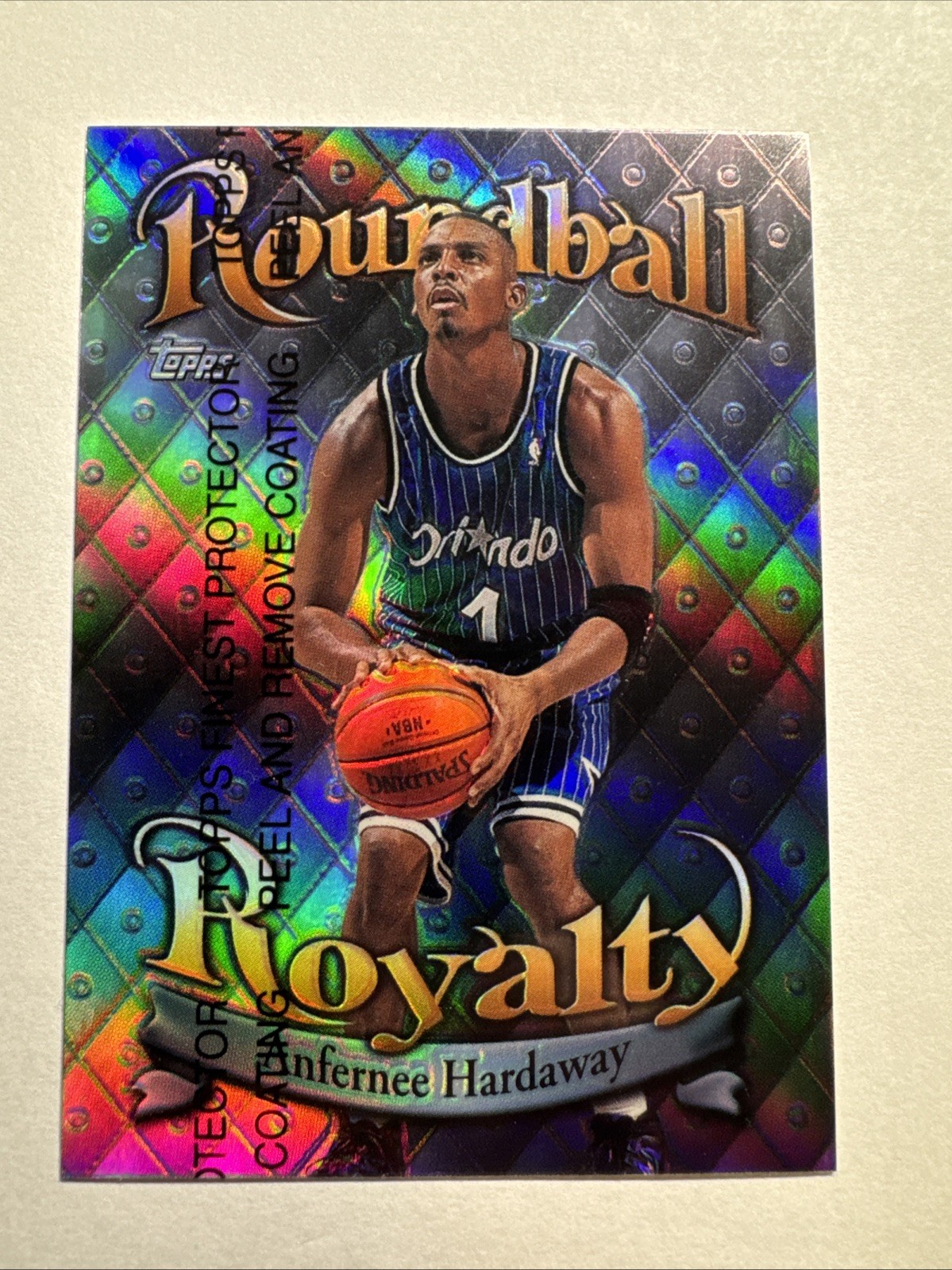 1998–99 Topps Roundball Royalty Refractor (#R6) featuring Anfernee Hardaway 1998–99 Topps Roundball Royalty Refractor (#R6) featuring Anfernee Hardaway