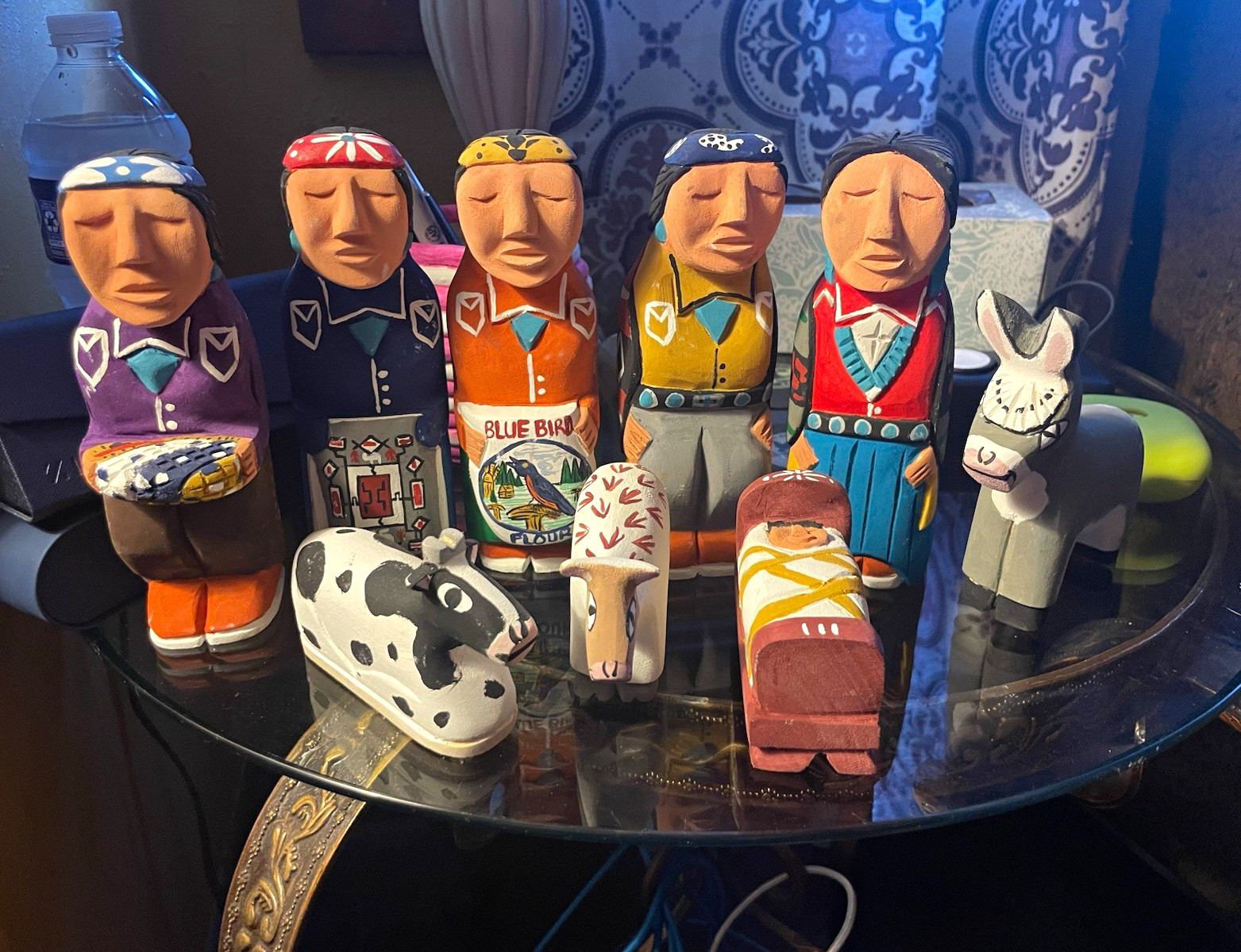 Title: Rare, Authentic Hand-Carved Navajo (Diné) Wood Nativity Set by Harry Bena Title: Rare, Authentic Hand-Carved Navajo (Diné) Wood Nativity Set by Harry Bena