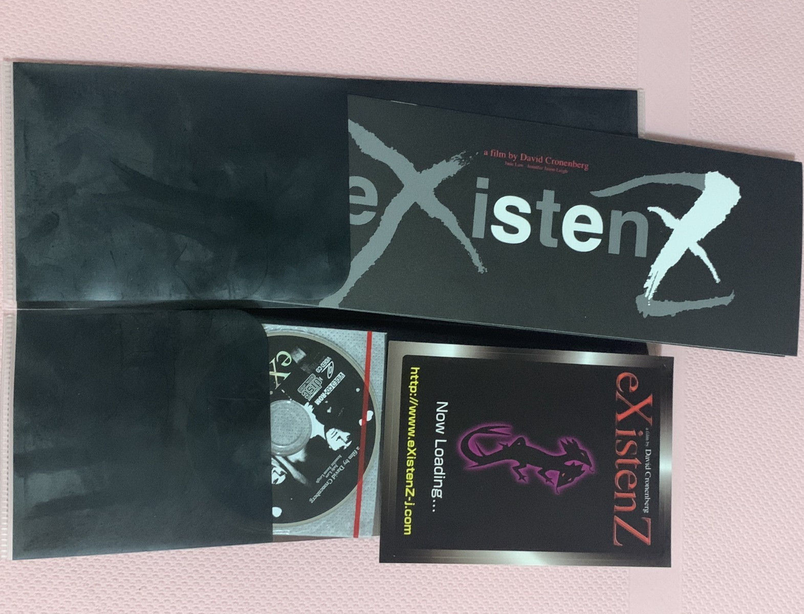 eXistenZ 1999 JAPAN PRESS KIT Folder Pamphlet mini CD Sticker David Cronenberg
