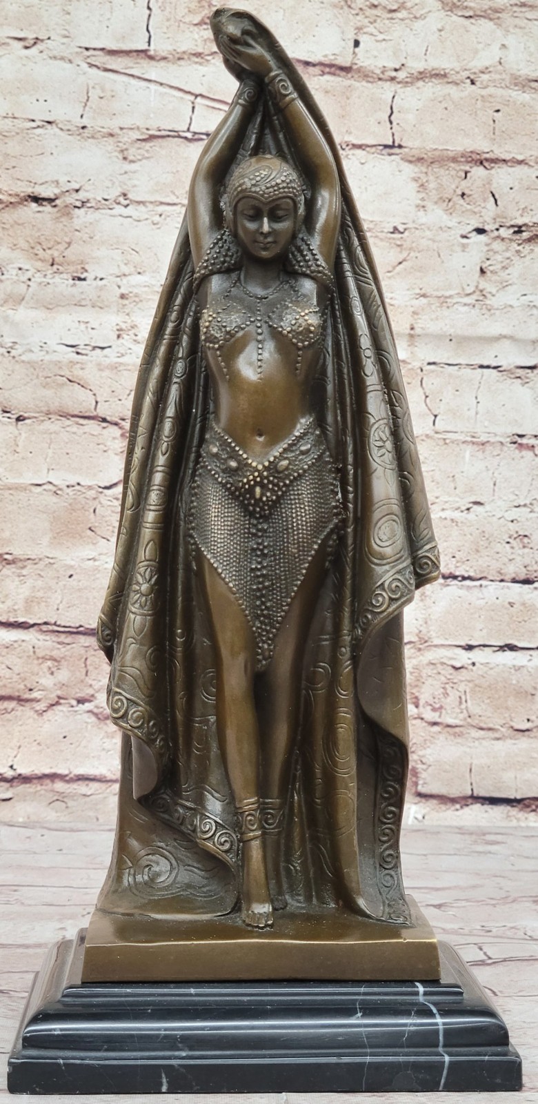 Signed D.H.Chiparus bronze statue art deco dancer sculpture Figurine Artwork NR