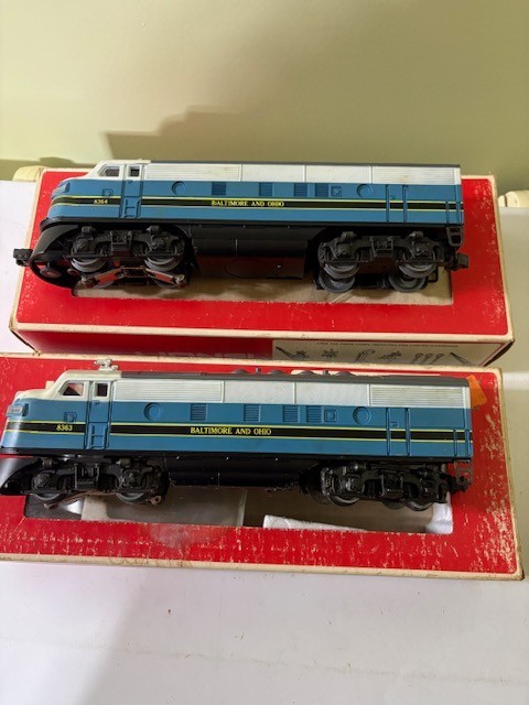 LIONEL O GAUGE 6-8363-6-8364 BALTIMORE & OHIO F-E \
