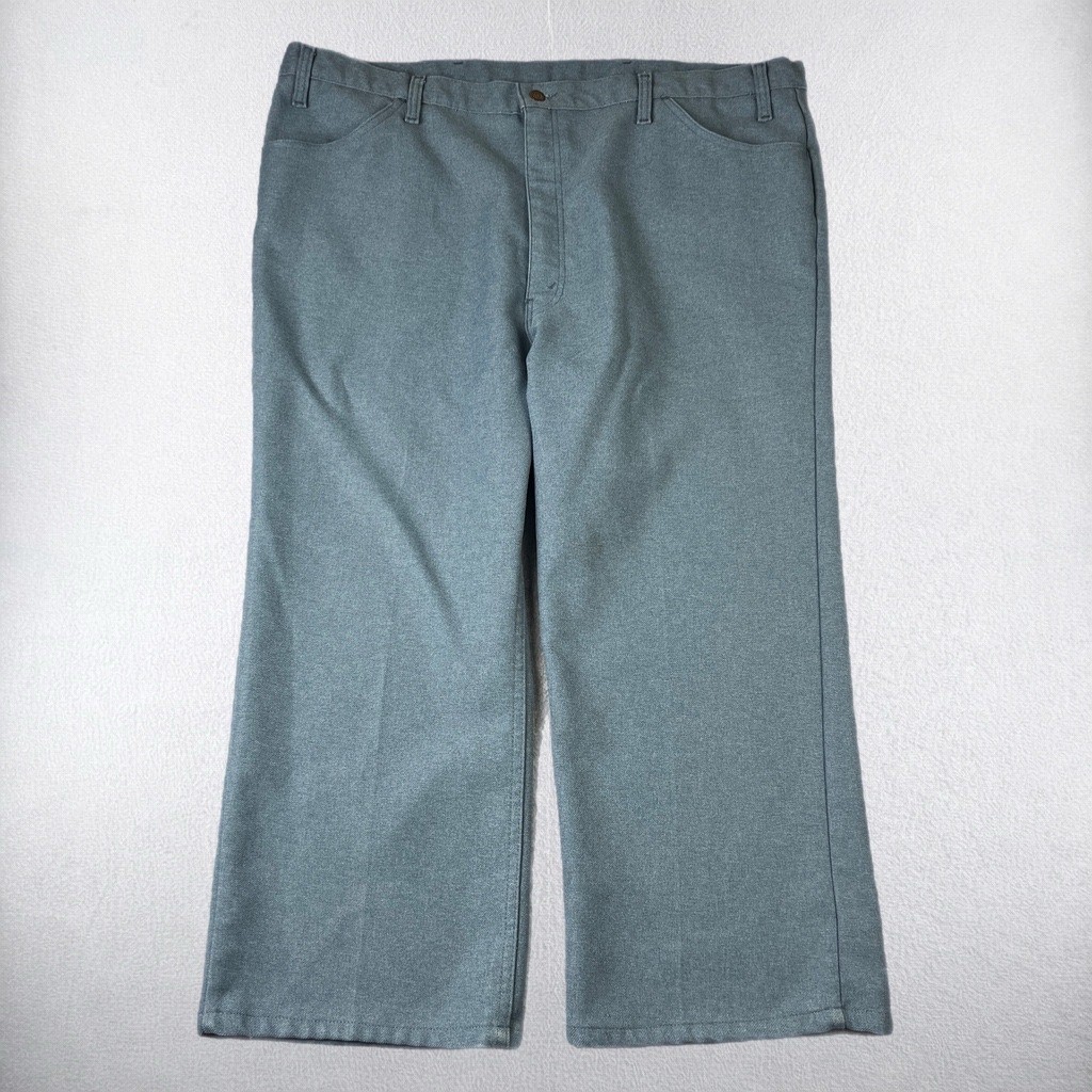 VTG 70s Levi\'s Panatela Jeans Mens 44x24 Blue Chambray Scovill Zip Blue Tab USA VTG 70s Levi\'s Panatela Jeans Mens 44x24 Blue Chambray Scovill Zip Blue Tab USA