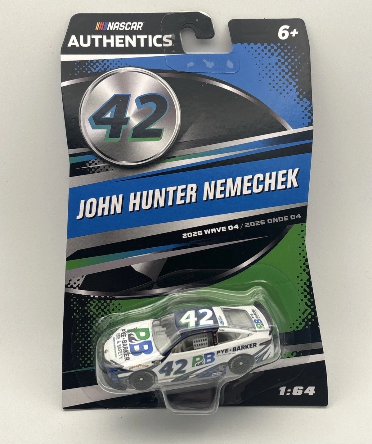 John Hunter Nemechek #42 Pye-Barker 2026 NASCAR Authentics Wave 4 1:64 Diecast