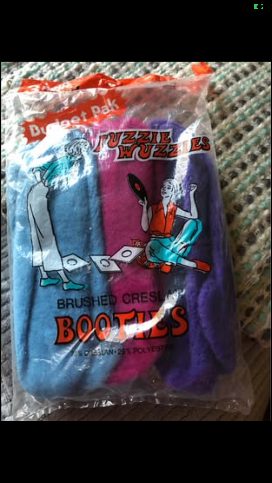 Vtg 60s 70s Fuzzie Wuzzies Booties Slippers Socks 3 Pack NOS Deadstock Vtg 60s 70s Fuzzie Wuzzies Booties Slippers Socks 3 Pack NOS Deadstock