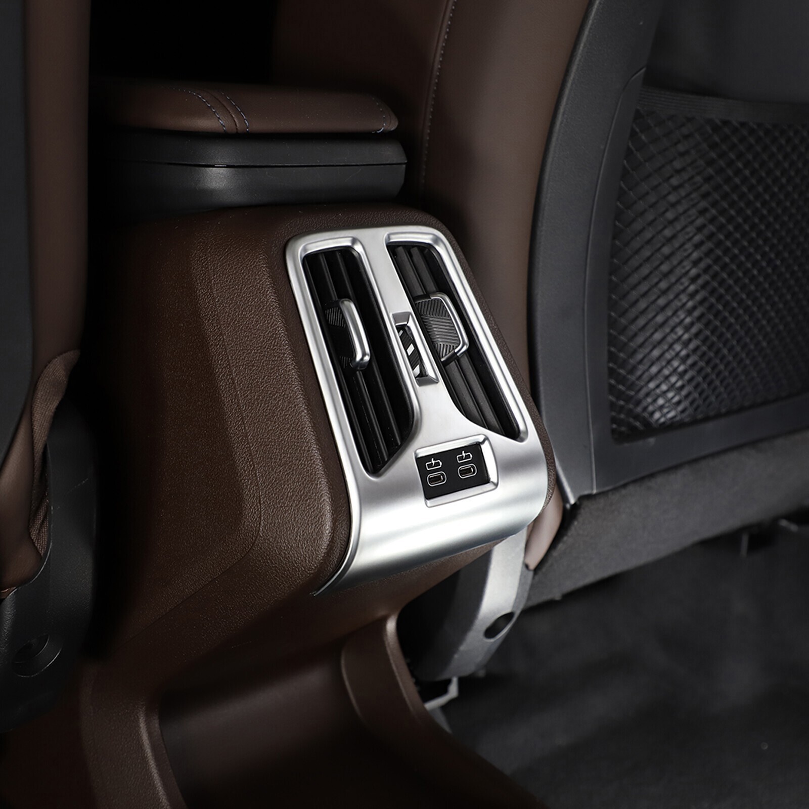 Abs Chrome Rear Air Vent Outlet Cover Trim Frame For Bmw X1 U11 2023-2024