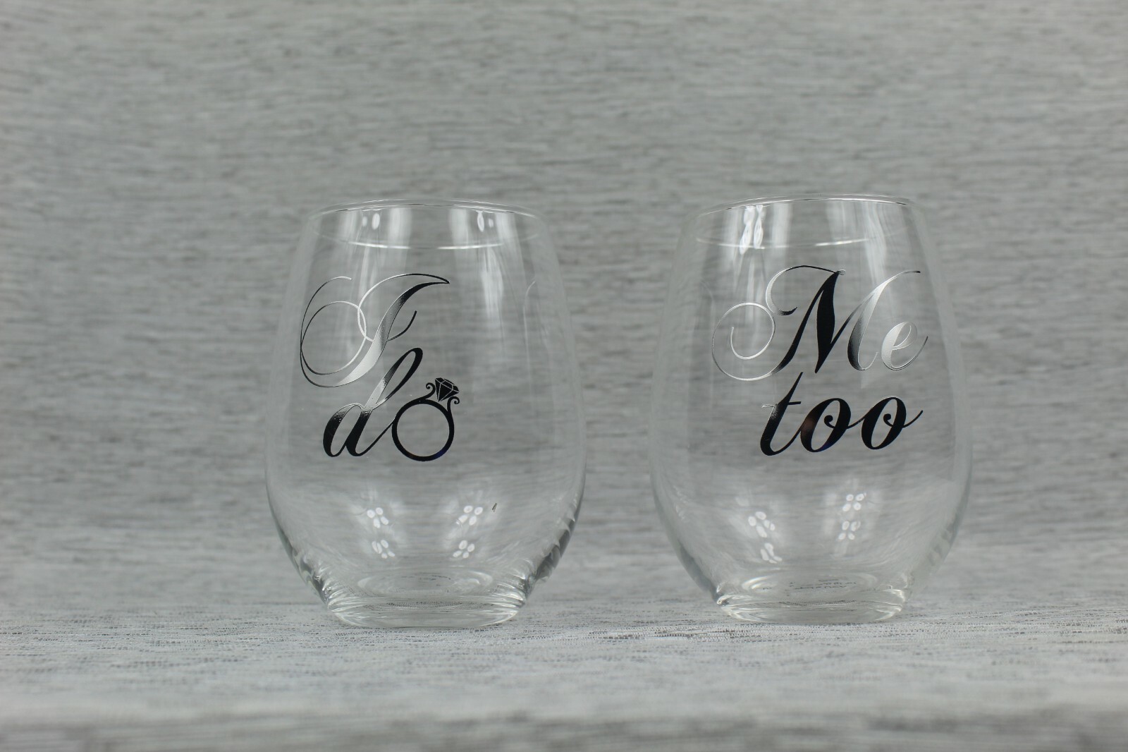 I do- Me too  -  crystal wedding wine glasses