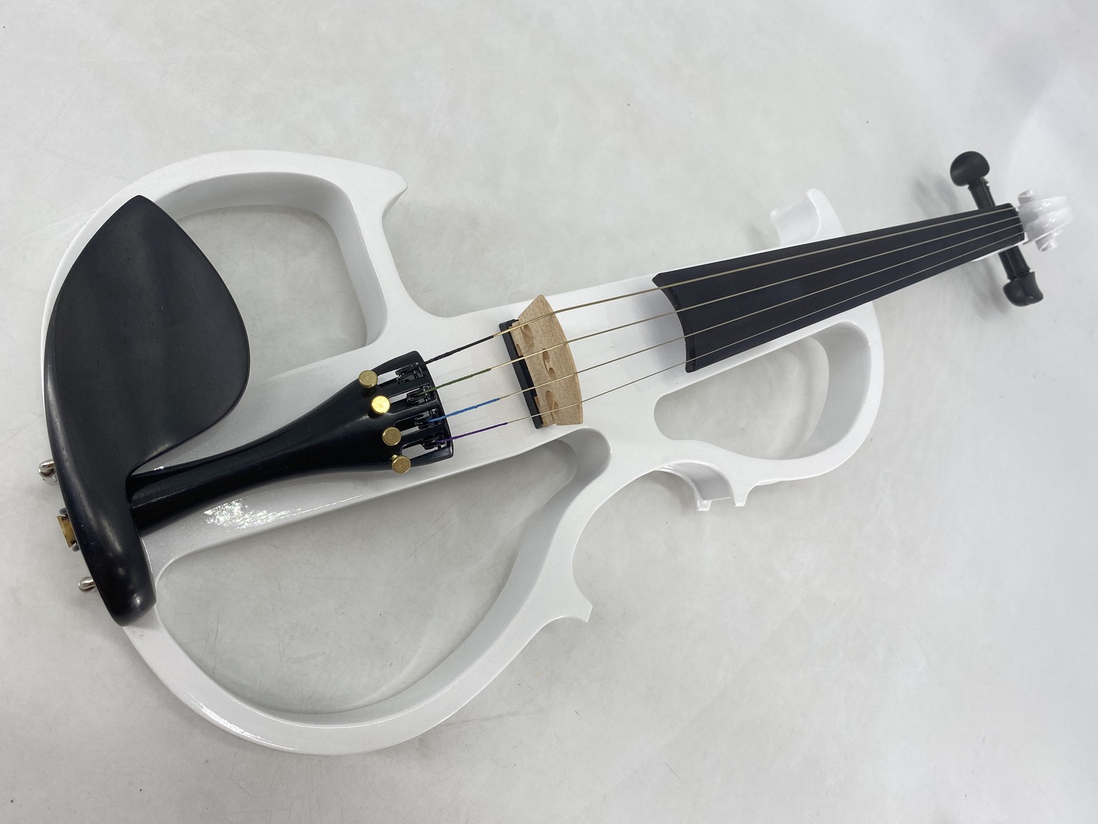 16 Inch White 4 String Electric Viola Solid Wood Ebony Fittings Silent Viola 16 Inch White 4 String Electric Viola Solid Wood Ebony Fittings Silent Viola