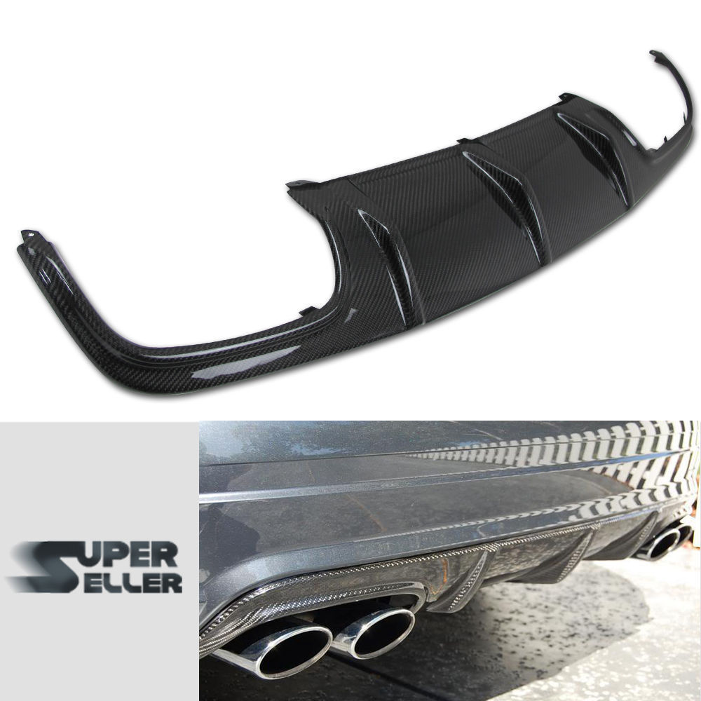 Carbon Fit For Mercedes Benz W204 C Rear Sport Bumper Diffuser Pre-Facelift