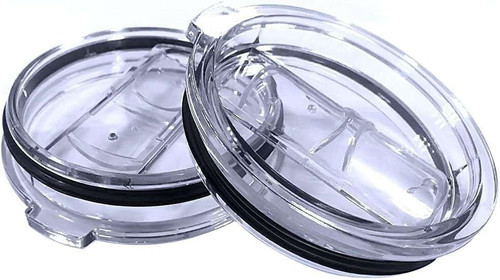 2 Replacement Lids for Stainless Steel Tumbler 30OZ Slide (2 Transparent)