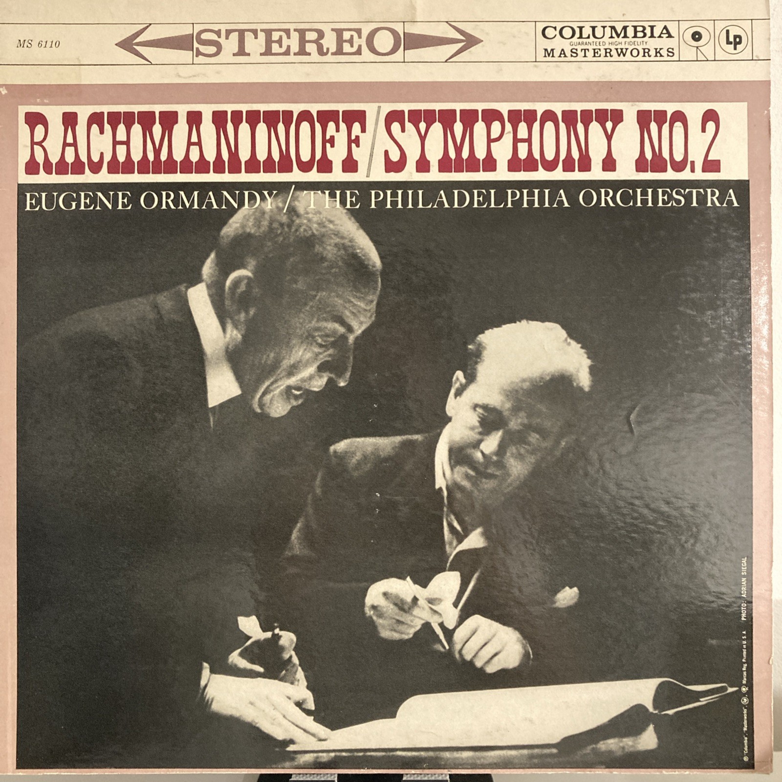 Rachmaninoff Symphony No. 2. Eugene Ormandy The Philadephia. Columbia MS-6110 LP