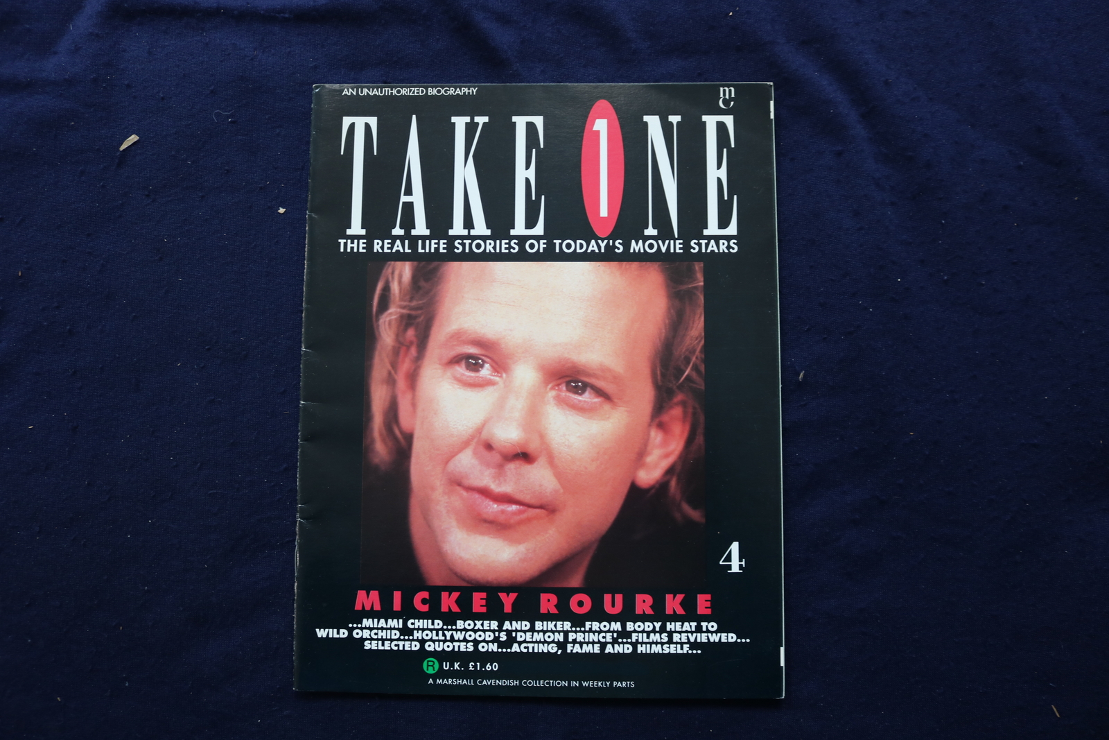 1990 OCTOBER TAKE ONE MAGAZINE - MICKEY ROURKE COVER - E 18792