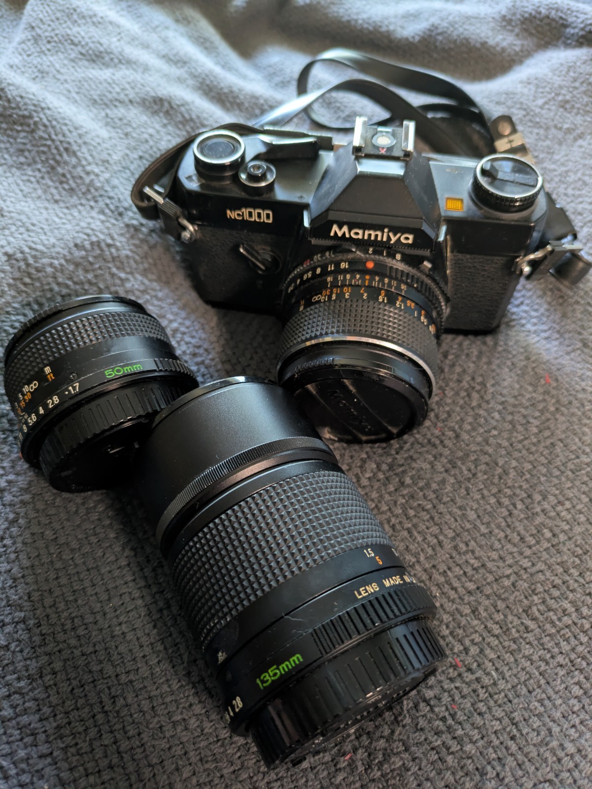 1977 Mamiya NC1000s 35mm Film Camera 50mm 135mm Made In Japan UNTESTED 1977 Mamiya NC1000s 35mm Film Camera 50mm 135mm Made In Japan UNTESTED