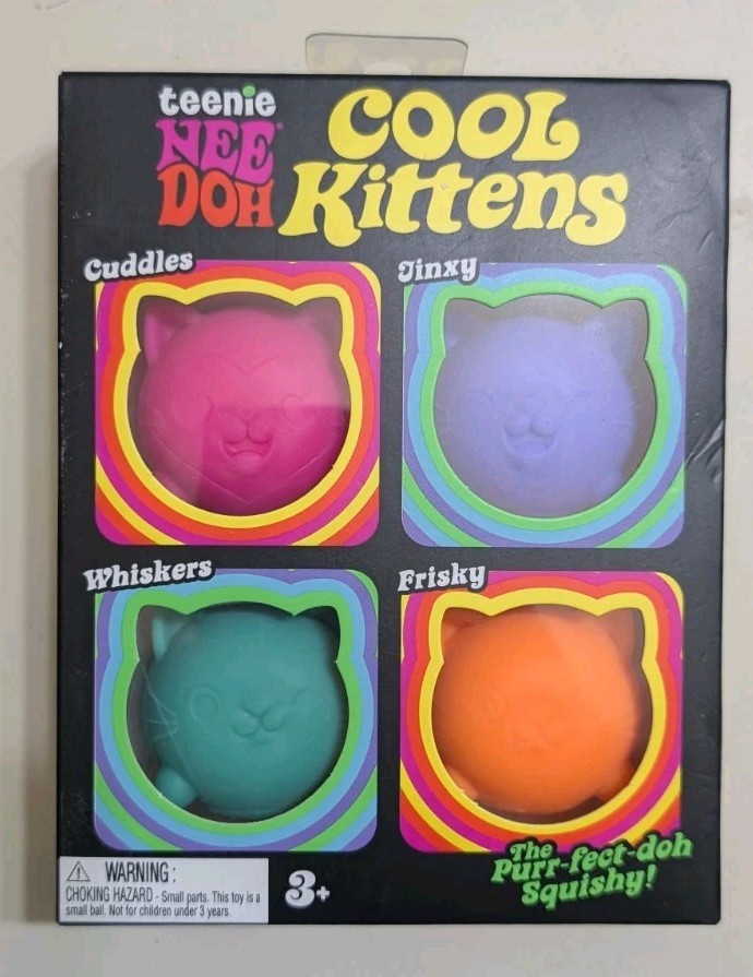 Teenie Nee Doh Cool Kittens ***NIB REAL-AUTHENTIC*** Schylling Squishy Needoh Teenie Nee Doh Cool Kittens ***NIB REAL-AUTHENTIC*** Schylling Squishy Needoh