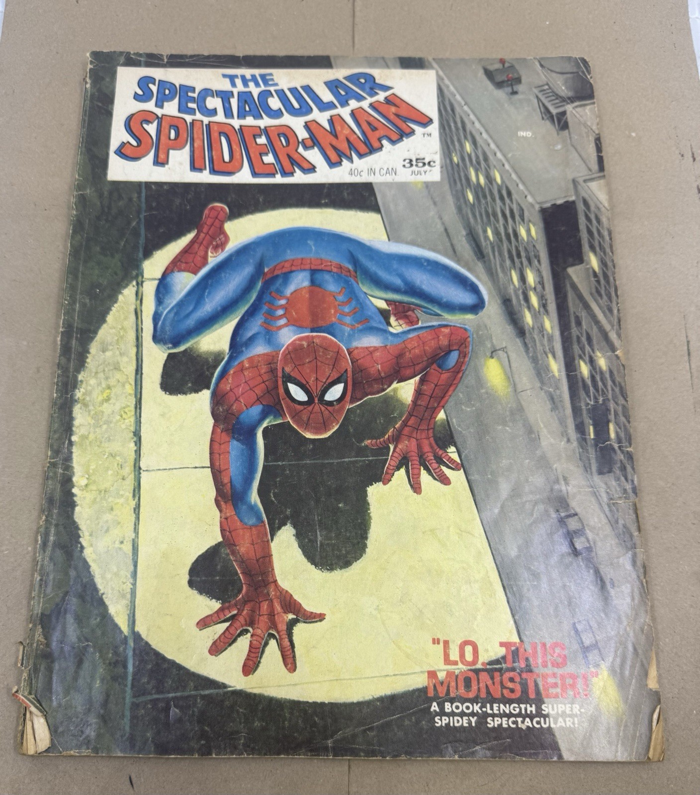 Vintage 1968 The Spectacular Spider-Man Lo This Monster Comic Book Vol 1 No 1