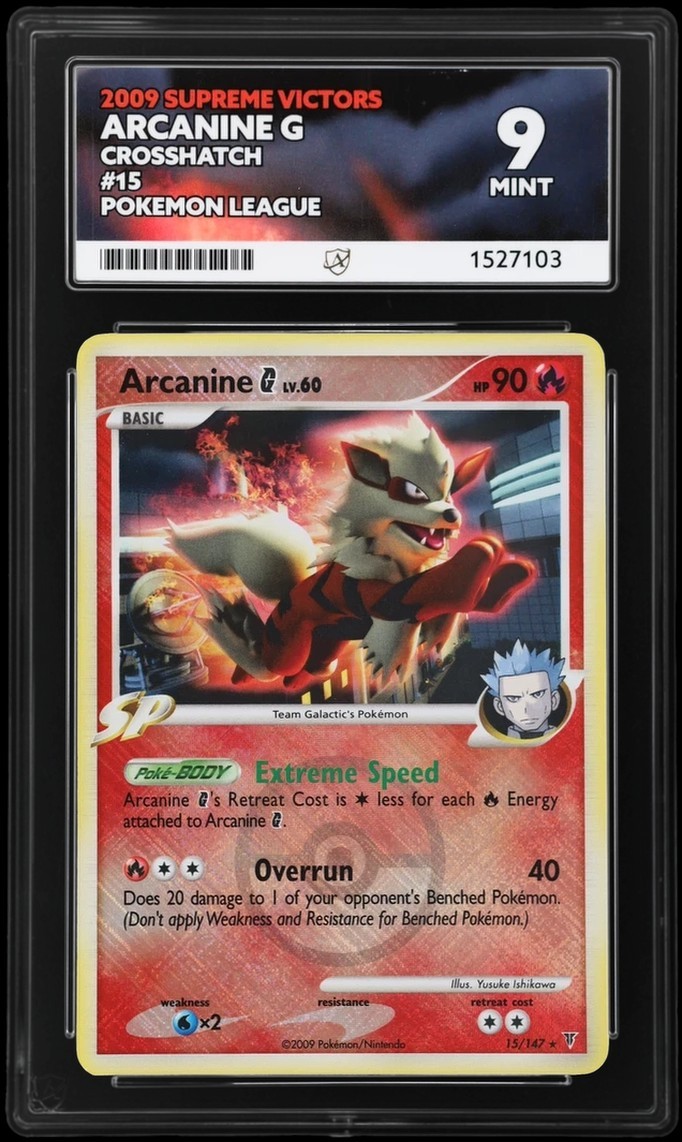 ACE 9 MINT Arcanine G #15 Pokémon Supreme Victors Crosshatch 2009 Pokémon League ACE 9 MINT Arcanine G #15 Pokémon Supreme Victors Crosshatch 2009 Pokémon League