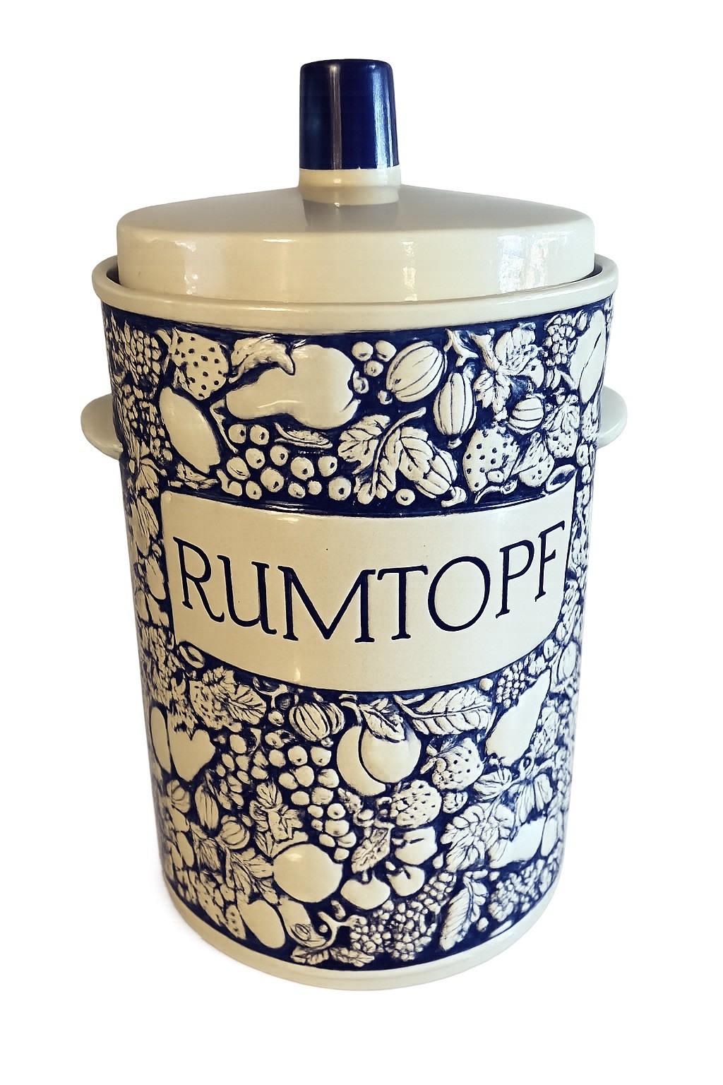 New Vintage Marzi Remy German RUMTOPF Stoneware Crock 15” Blue Gray
