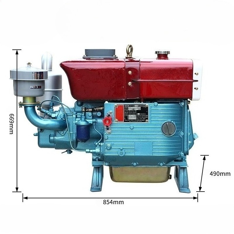 Water Cooled diesel Single Cylinder Engine 15 15HP for Agricultural Machinery