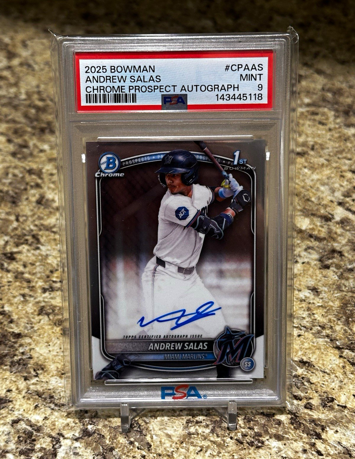 2025 Topps Bowman Chrome Andrew Salas Prospect Auto RC #CPA-AS PSA 9 Autograph 2025 Topps Bowman Chrome Andrew Salas Prospect Auto RC #CPA-AS PSA 9 Autograph