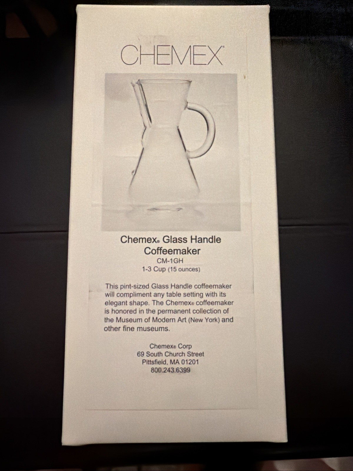 Chemex 3-Cup Handle Series Coffeemaker (CM-1GH) Chemex 3-Cup Handle Series Coffeemaker (CM-1GH)