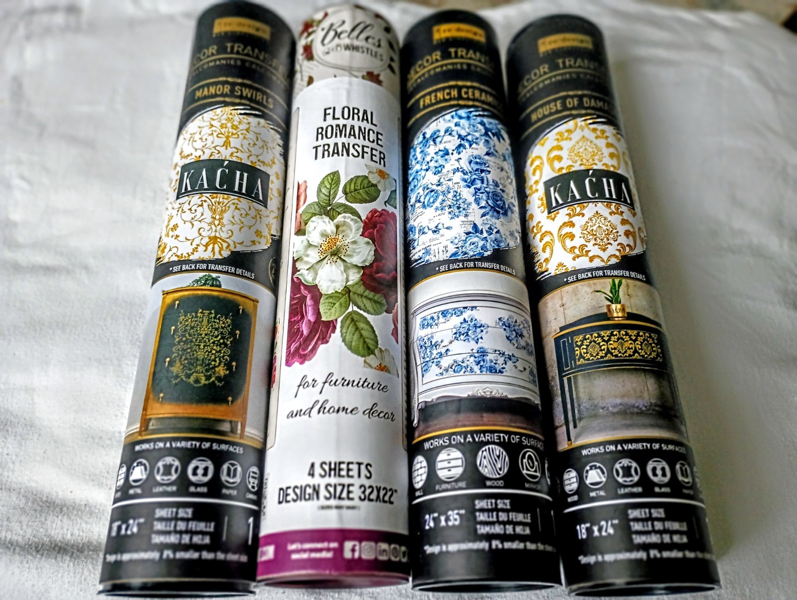Redesign with Prima Decor Transfers, Lot of 4 - Benefits Charity - Lot #6