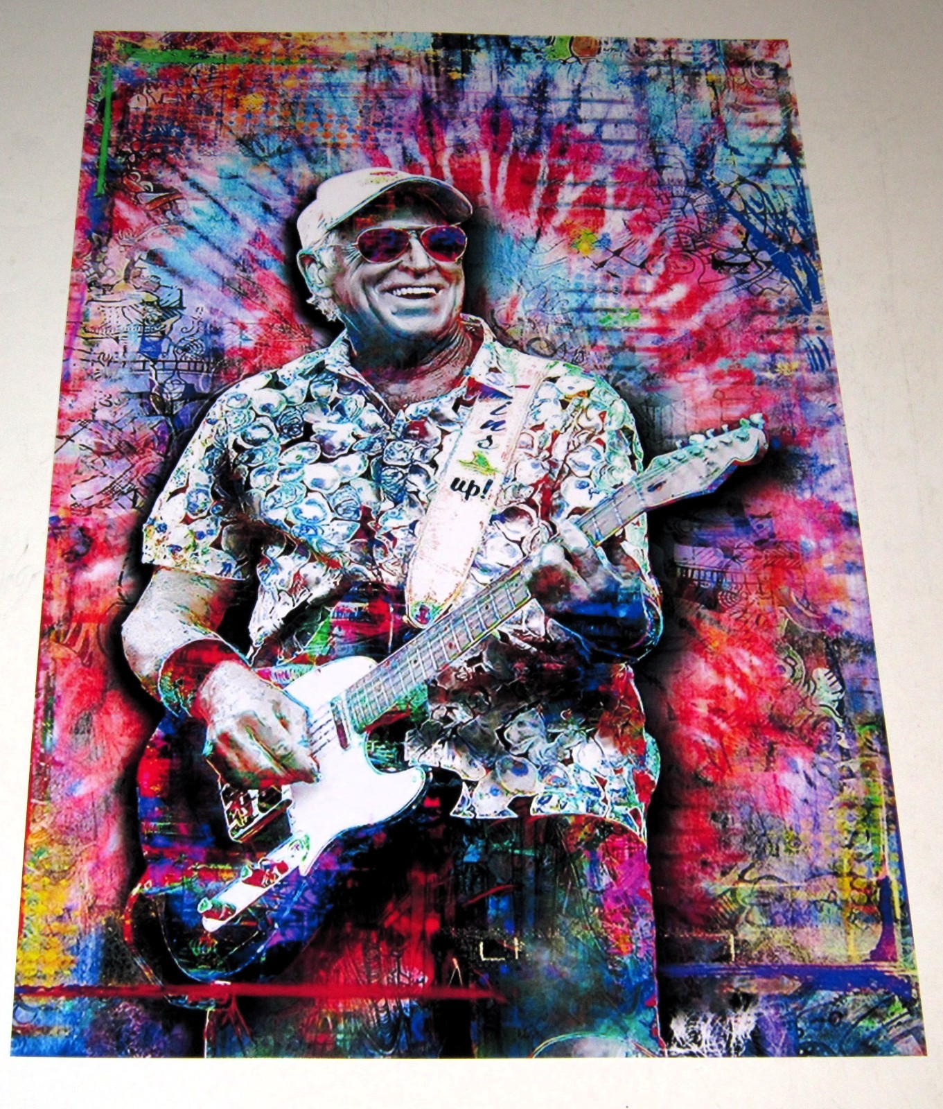 Large Jimmy Buffett Beautiful Tour Poster on Stage Coral Reefer Band 19\