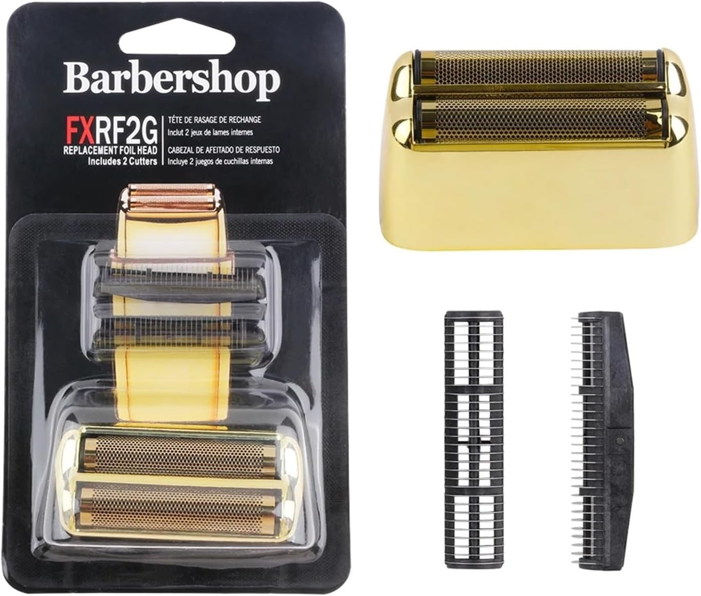 FXRF2G Double Foil Head & 2 Cutters for BaBylissPRO FoilFX02 FXFS2G Gold Shaver