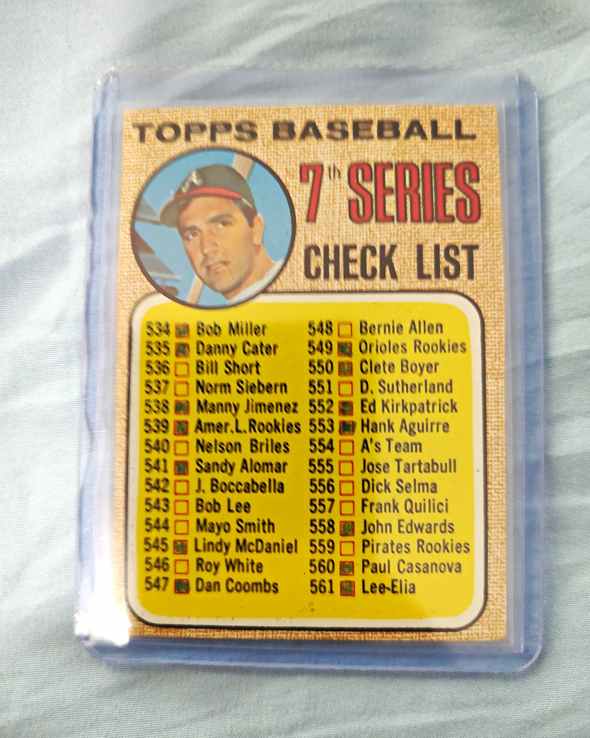 Topps 1969 Baseball 7th Series Check List #138 Topps 1969 Baseball 7th Series Check List #138