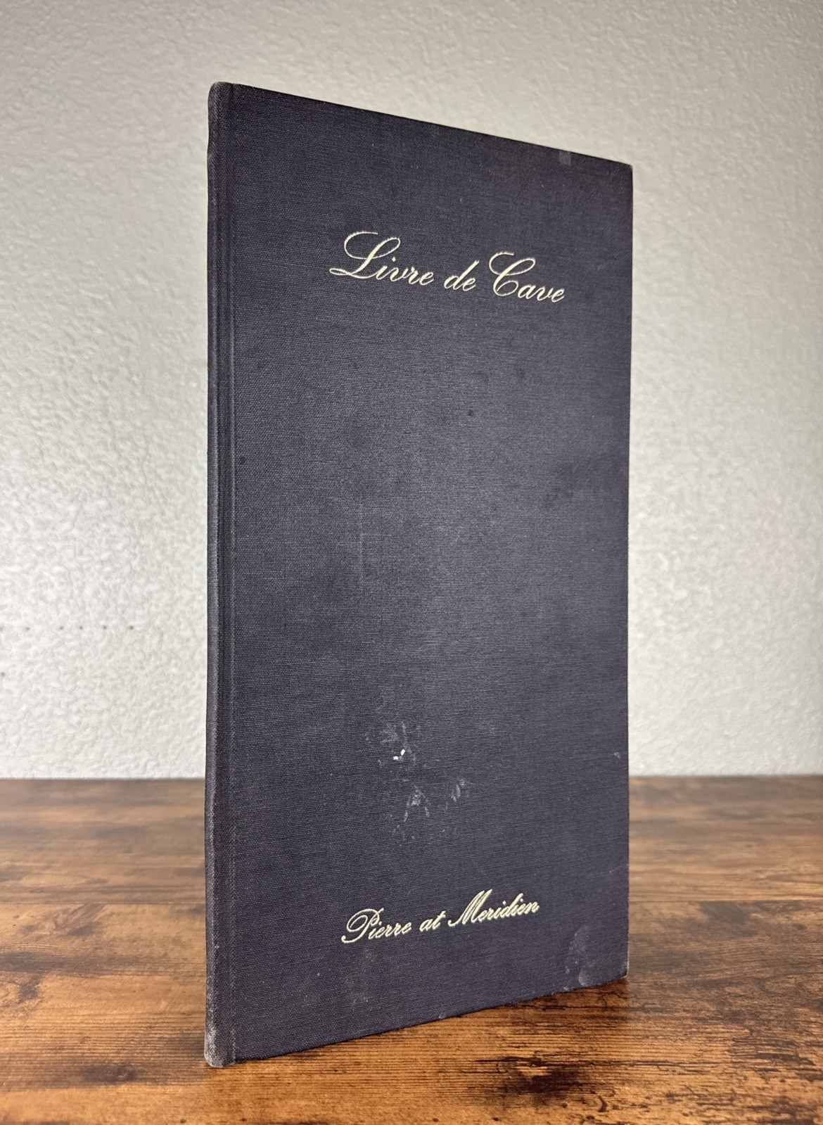 HENRI JAYER SIGNED WINE CELLAR LEDGER (PIERRE AT MERIDIAN) MARTINE SAUNIER NOTES