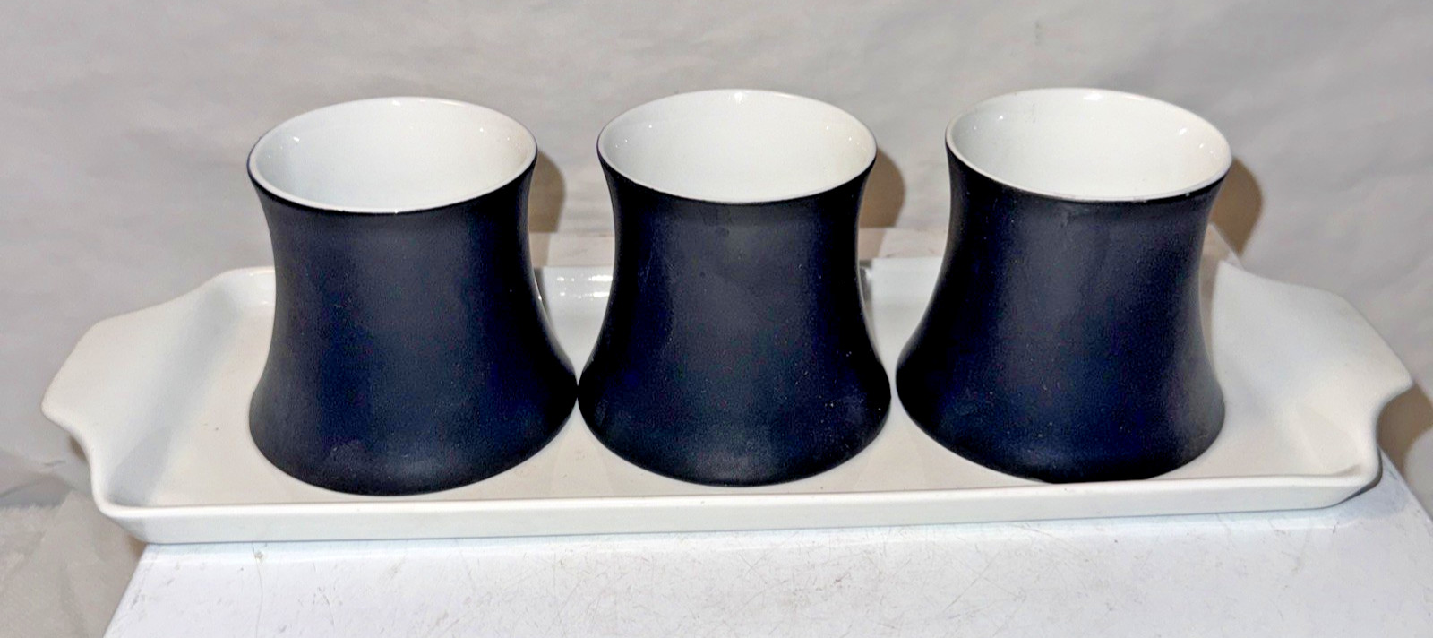 Block Espana Noche Condiment Tray and Jars x3 Bidasoa Spain Black Rare HTF Block Espana Noche Condiment Tray and Jars x3 Bidasoa Spain Black Rare HTF