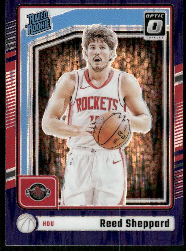2024-25 Donruss Optic #255 Reed Sheppard Purple Shock Rated Rookie 2024-25 Donruss Optic #255 Reed Sheppard Purple Shock Rated Rookie