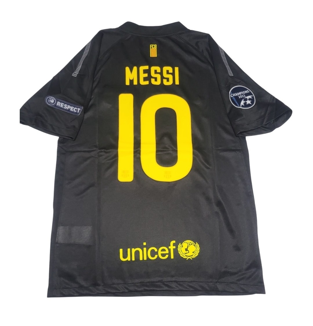 2011/2012 Away Barcelona 10 MESSI JERSEY Shirt Black Color Adult Sz M 2011/2012 Away Barcelona 10 MESSI JERSEY Shirt Black Color Adult Sz M