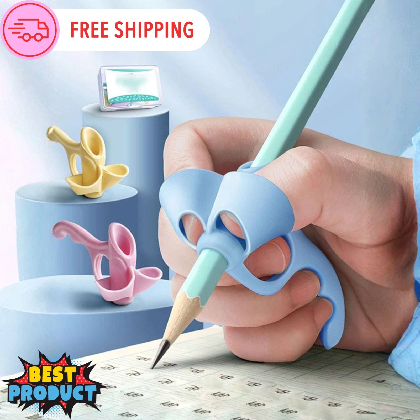 5pcs Silicone Handwriting Training Pencil Grips for Kids Posture Correction Aid 5pcs Silicone Handwriting Training Pencil Grips for Kids Posture Correction Aid