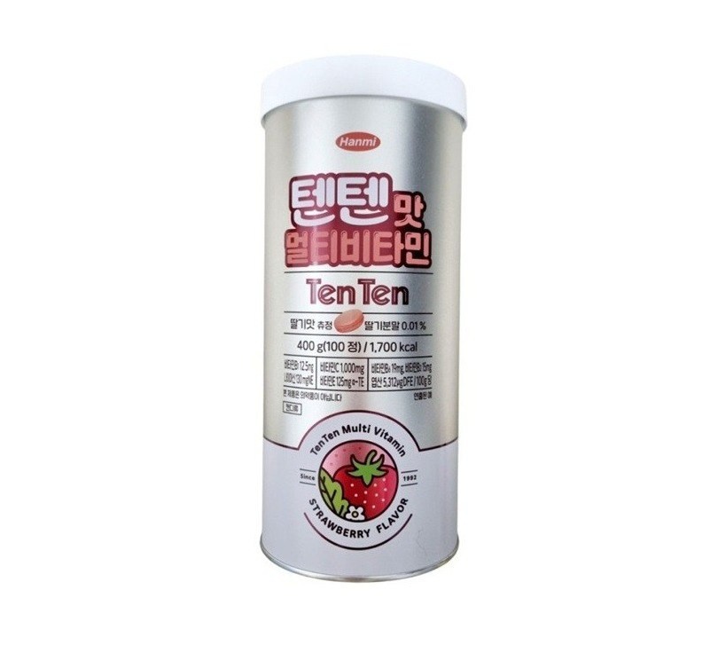Hanmi TenTen Multivitamin Gummies Strawberry Flavor 400g (100 Gummies) Korea