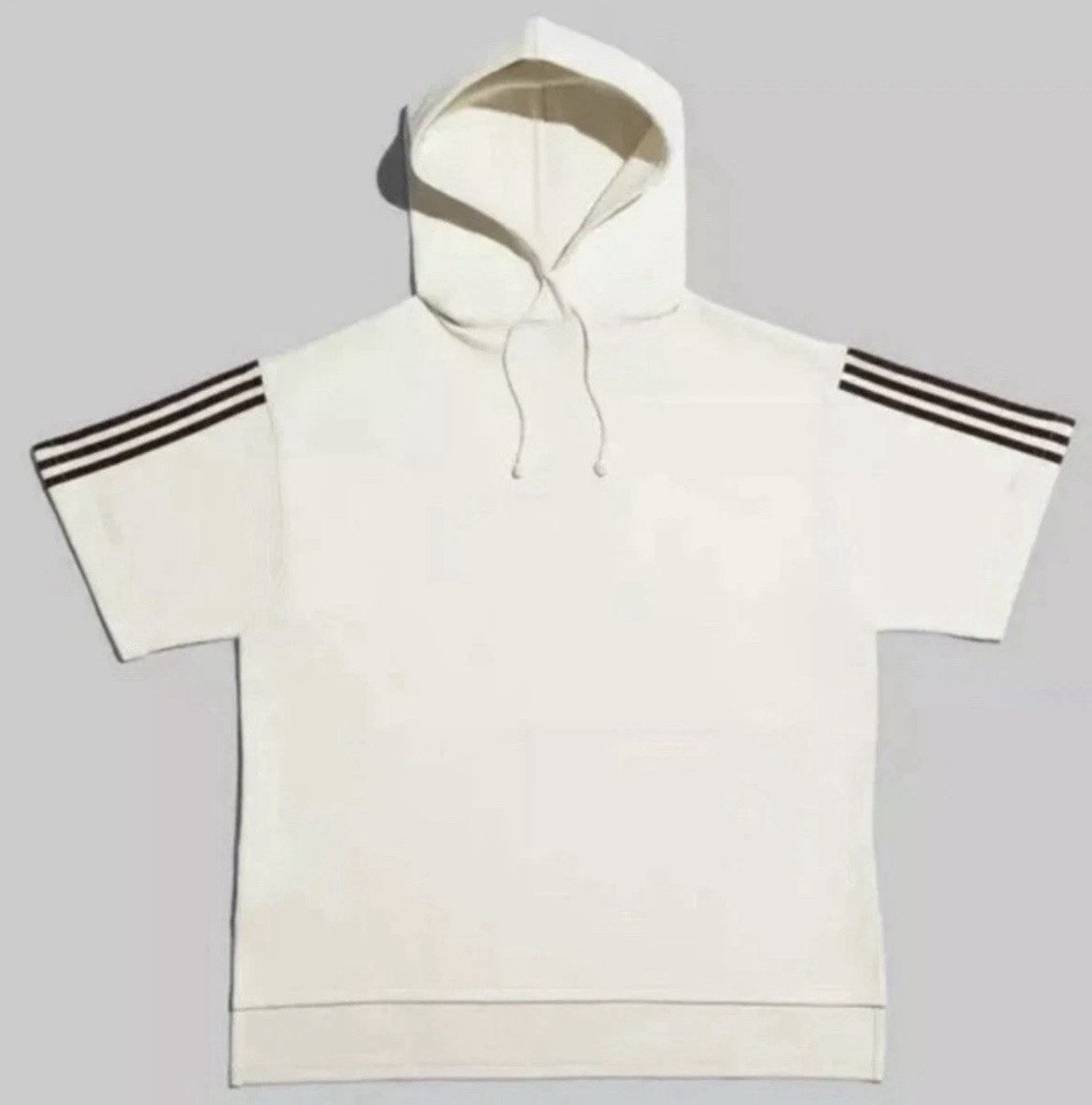 adidas x Beyoncé Ivy Park - oversized hoodie - cream with maroon/brown stripes