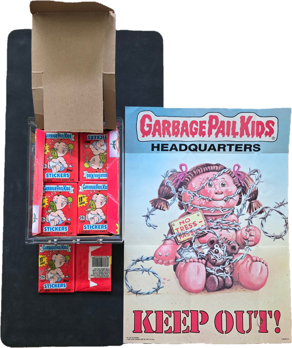 Vtg 1987 Garbage Pail Kids Series 11 Unopened Wax Packs 48ct Box Set + Free Case Vtg 1987 Garbage Pail Kids Series 11 Unopened Wax Packs 48ct Box Set + Free Case