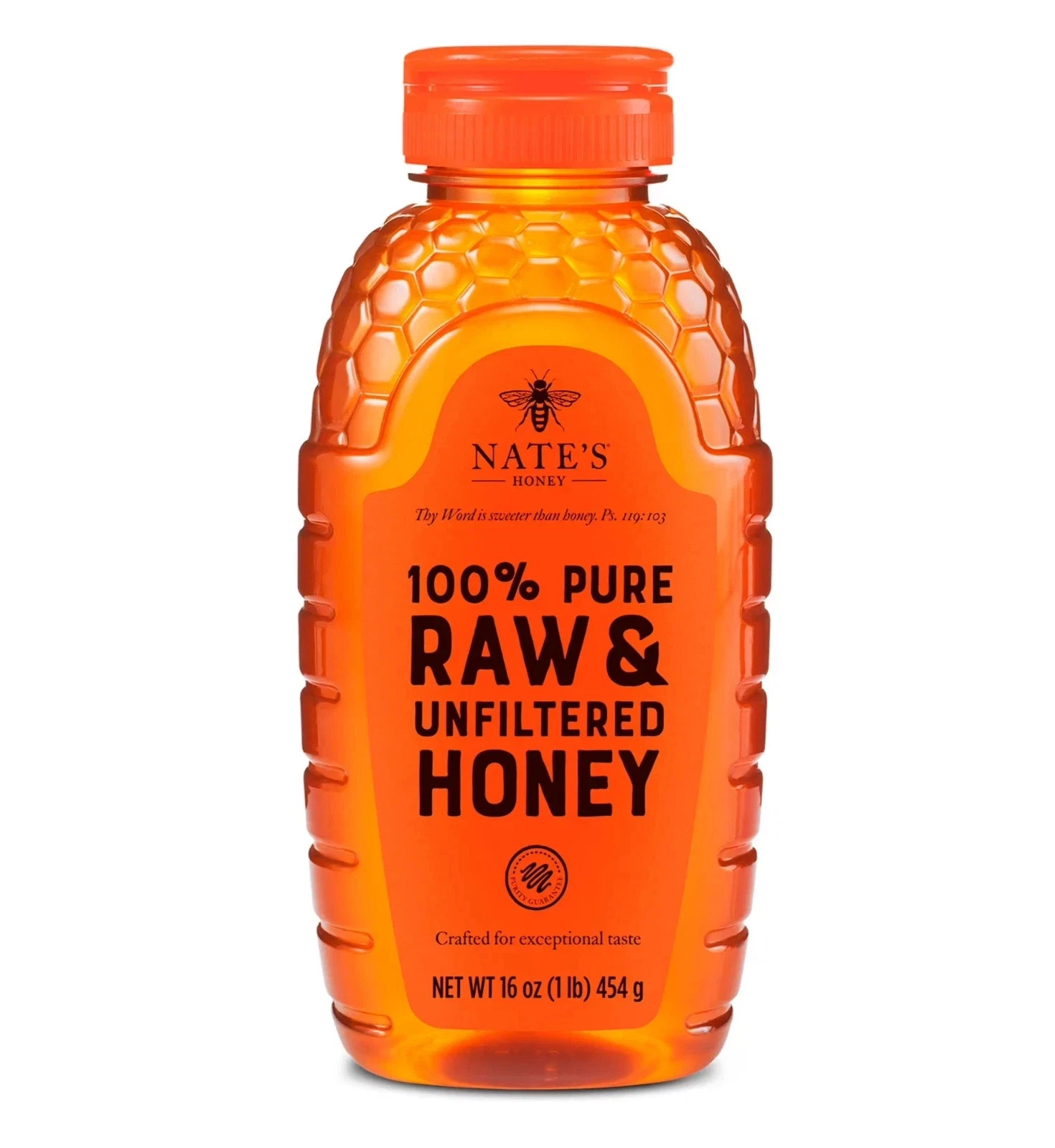 Nate's Honey: 100% Pure, Raw and Unfiltered Honey - 16 fl oz Gluten-Free Honey