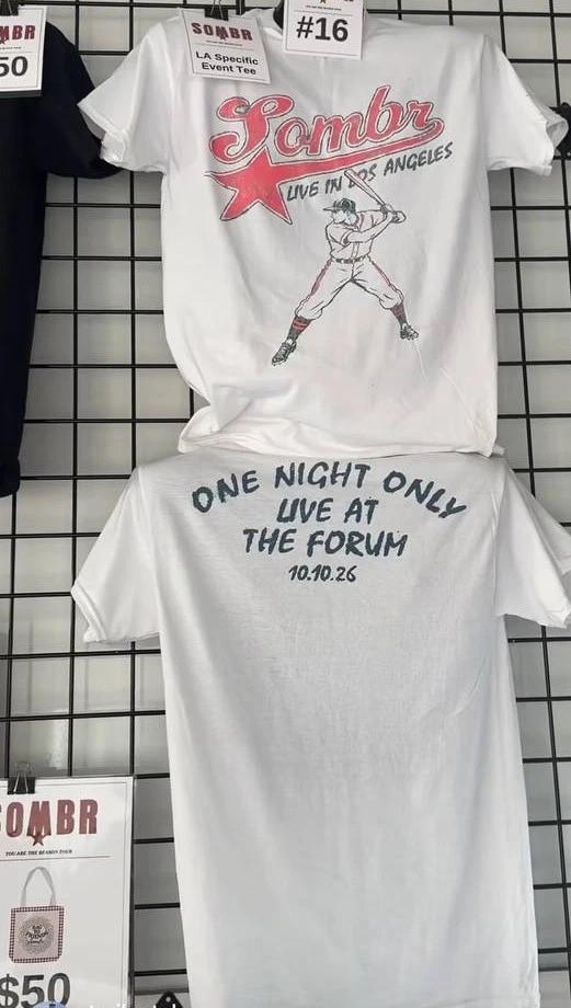 New Sombr 2026 You Are The Reason Tour Merch T-Shirt Reprint