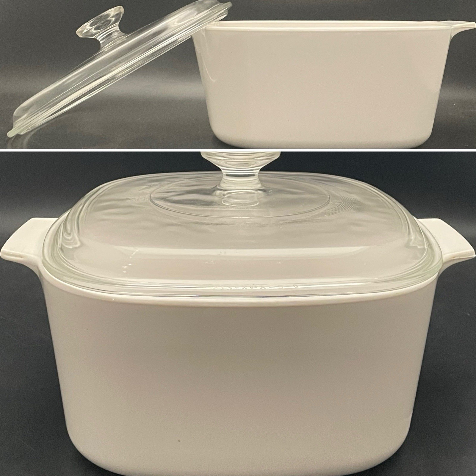 Corning Ware Just White aka All White A-3-B Covered Casserole 1985-99 USA 3Liter
