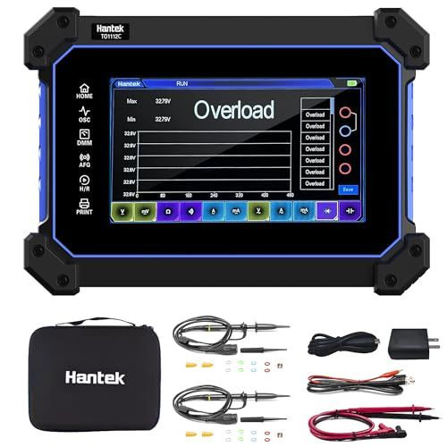 TO1112C Hantek Tablet Oscilloscope 2CH Built-in Multimeter Function Blue