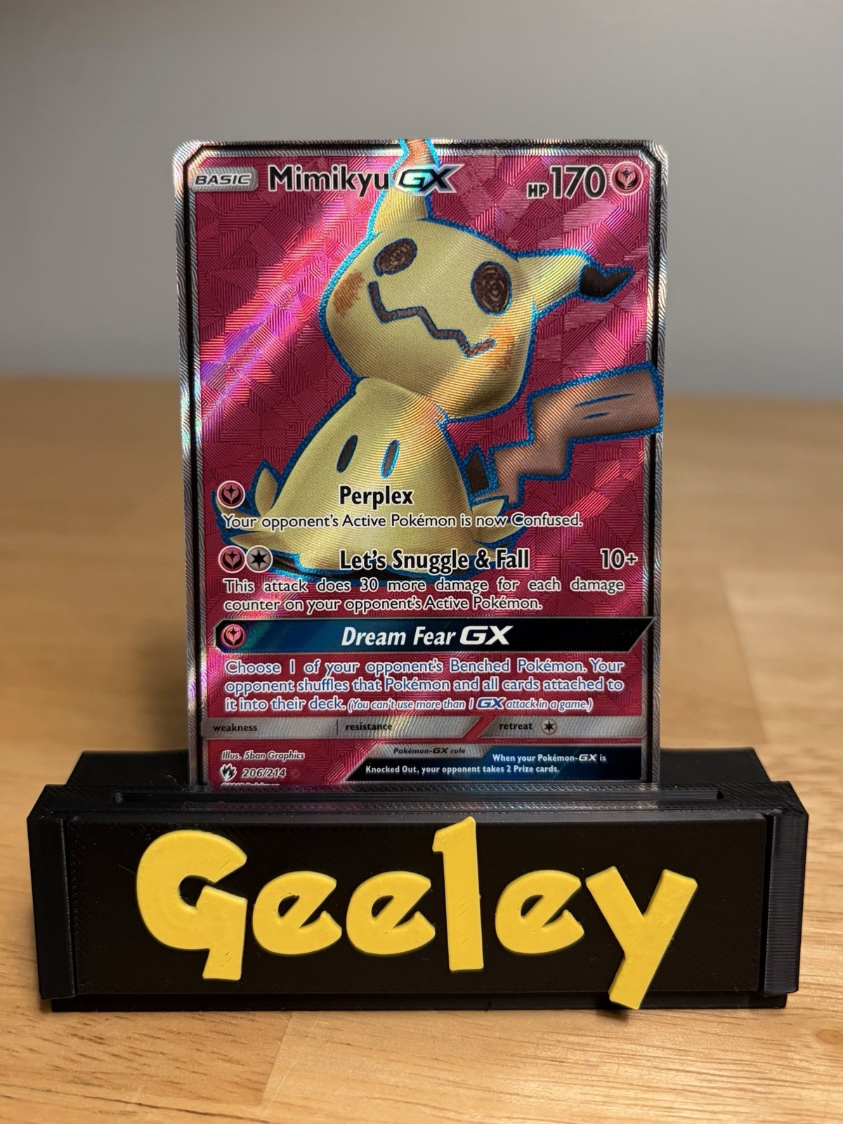 Mimikyu GX 206/214 Ultra Rare Lost Thunder Pokemon Holo Near Mint Mimikyu GX 206/214 Ultra Rare Lost Thunder Pokemon Holo Near Mint