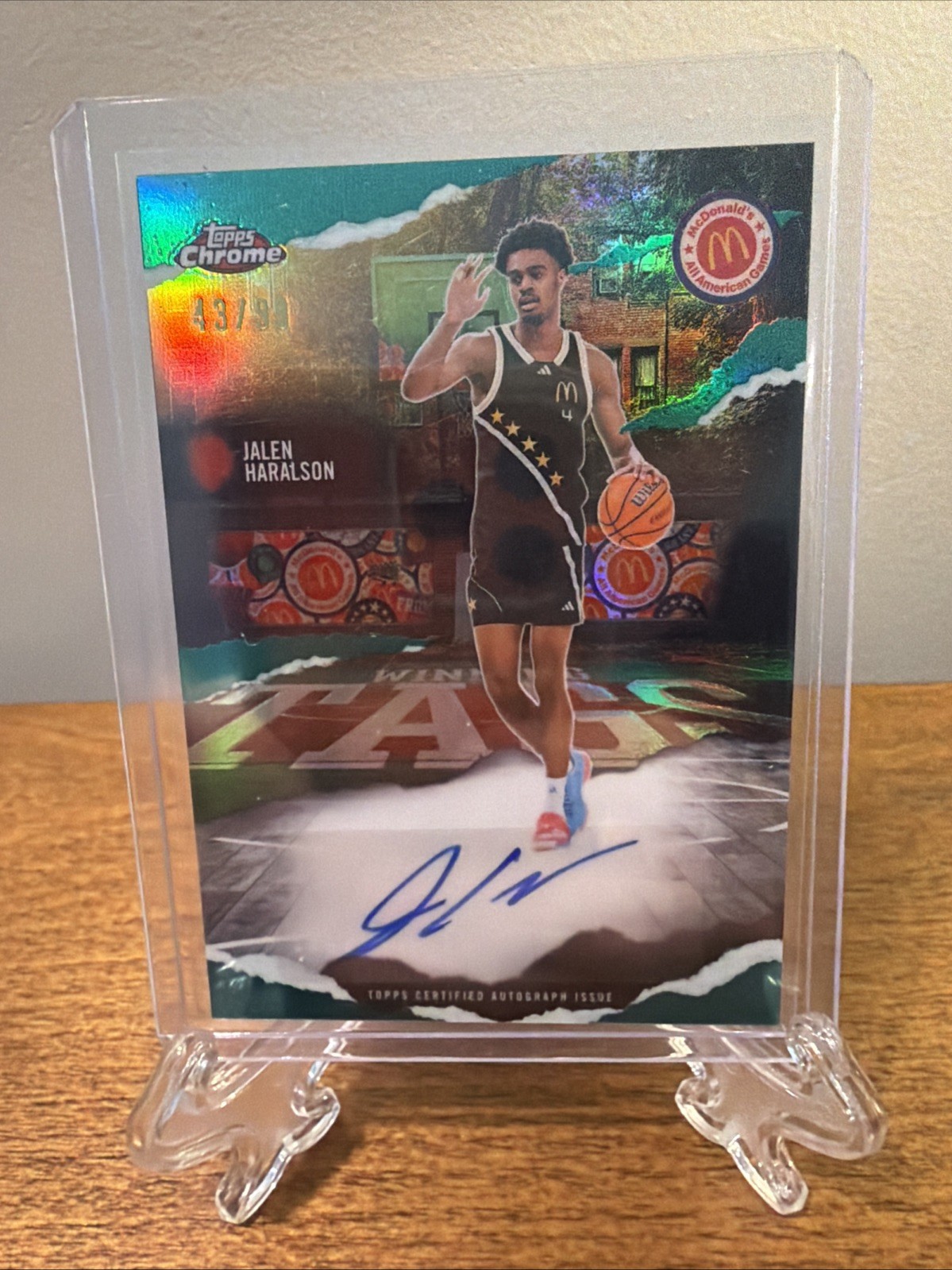 2025 Topps Chrome Mcdonald\'s All American - Winning Tags Jalen Haralson /99 Rare 2025 Topps Chrome Mcdonald\'s All American - Winning Tags Jalen Haralson /99 Rare