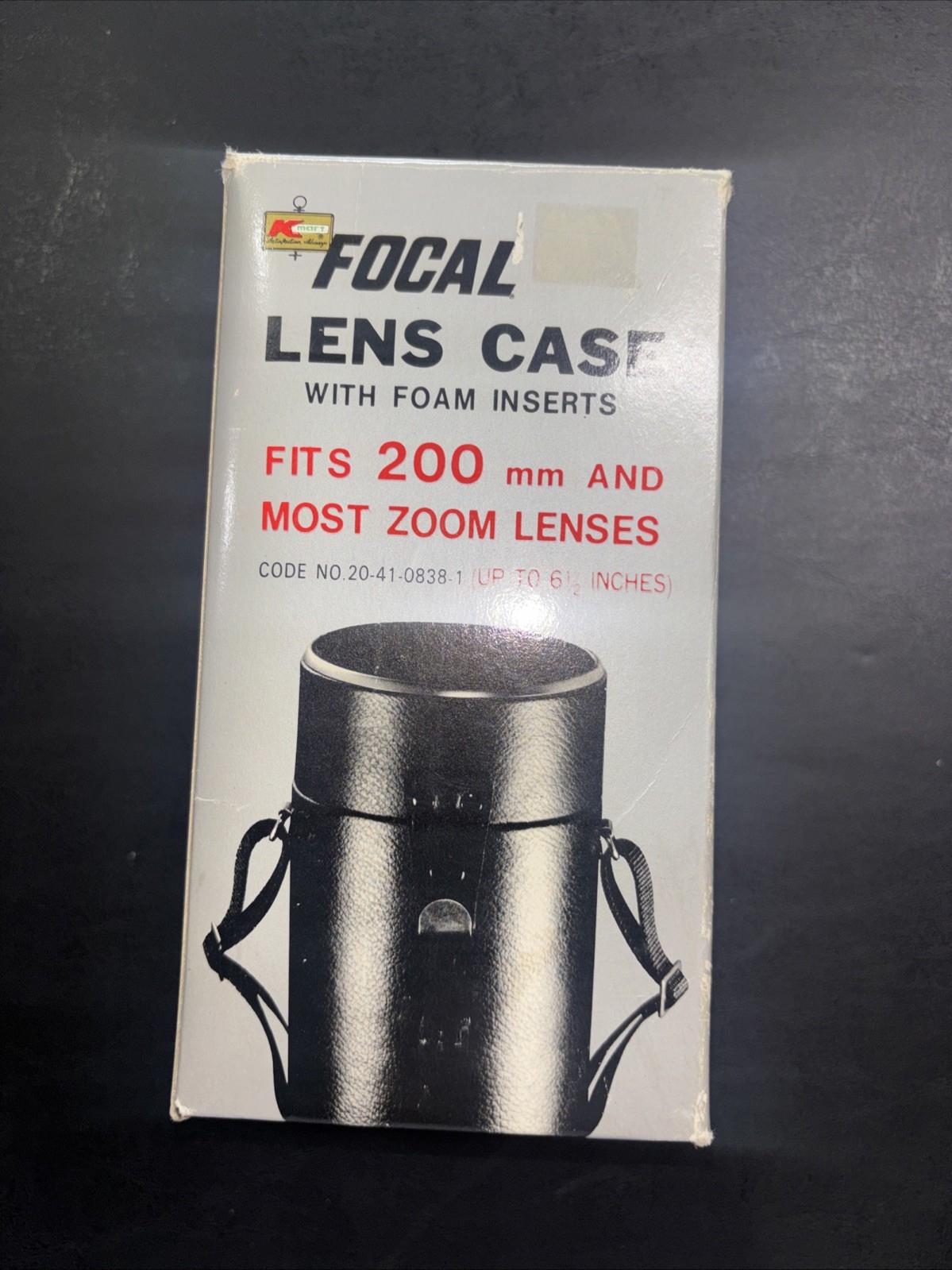 Vintage Reinforced Vinyl Focal Lens Case with Foam Inserts with Box