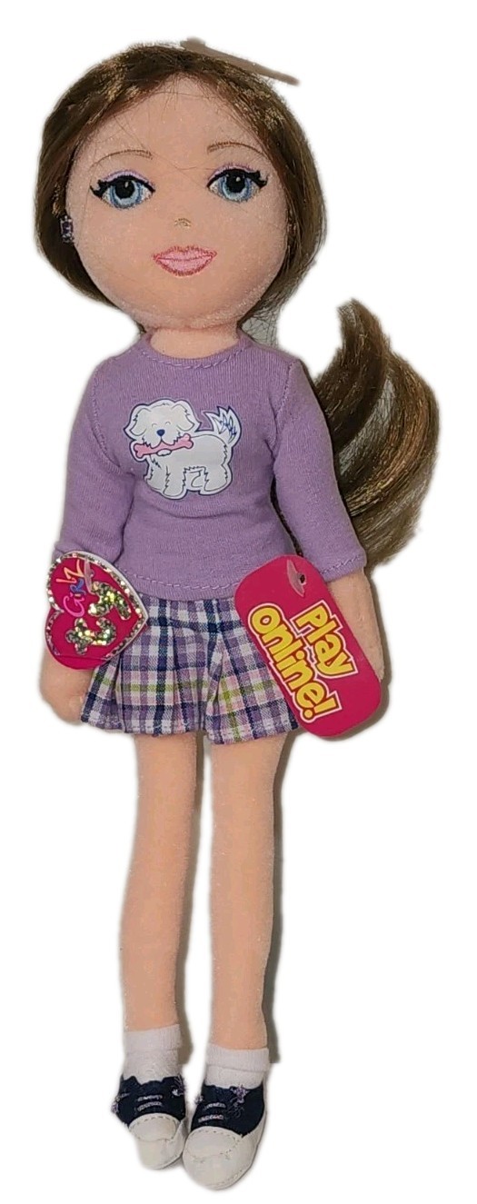 TY Girlz ❤️ PREPPY PAIGE (12 inch) NEW w/ Unused Code Tag Stuffed Girl Doll Toy