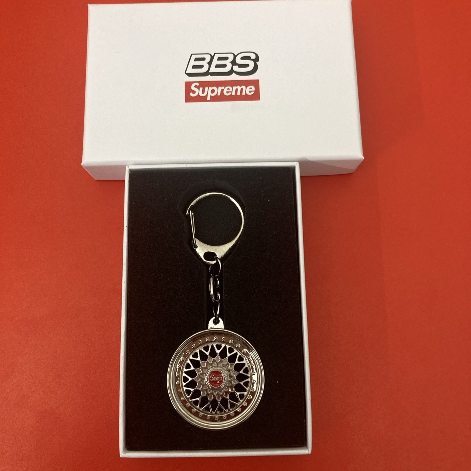 Supreme® x BBS RS Rim Keychain New in Box FW2025 Chrome Mesh Wheel Key Chain Supreme® x BBS RS Rim Keychain New in Box FW2025 Chrome Mesh Wheel Key Chain