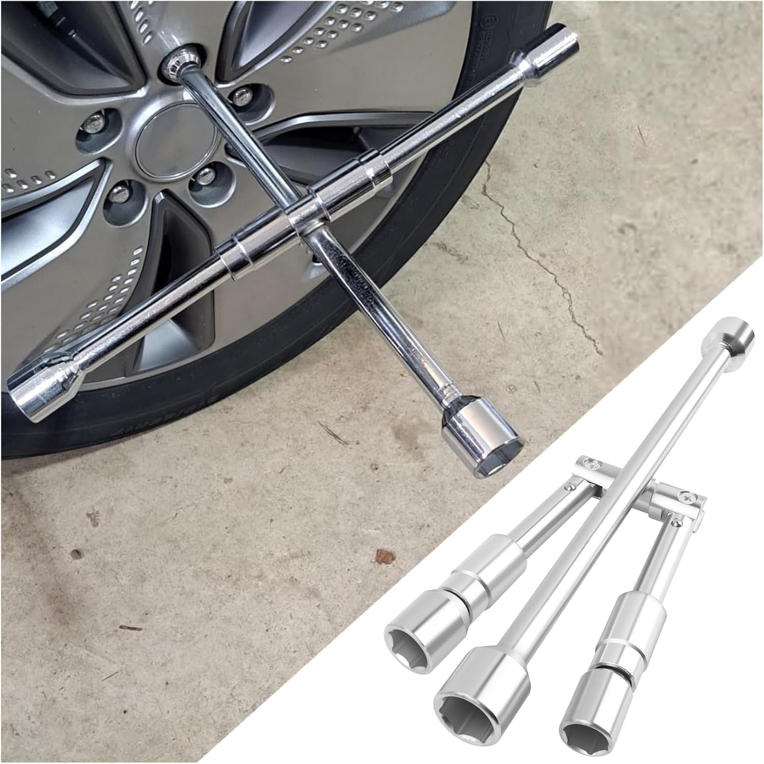 Universal Folding Lug Wrench Car Tire Repair Tool 4 Ways Cross Wrench Nut Wrench Universal Folding Lug Wrench Car Tire Repair Tool 4 Ways Cross Wrench Nut Wrench