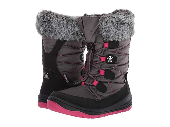 Kamik Kids Novina (Little Kid) (Charcoal/Bright Rose) Size 11