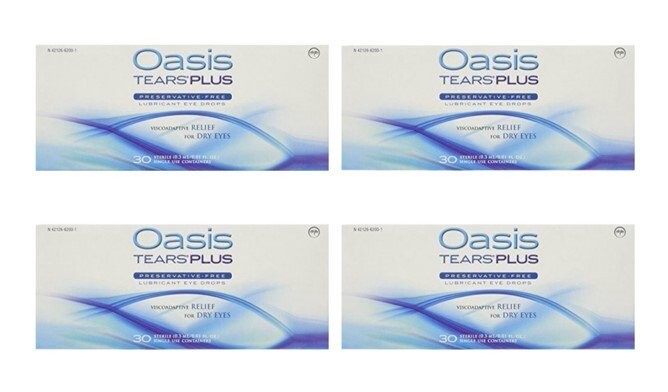 *4 X 30pc* OASIS TEARS PLUS For Dry Eye Relief - New - Exp. 03/2028