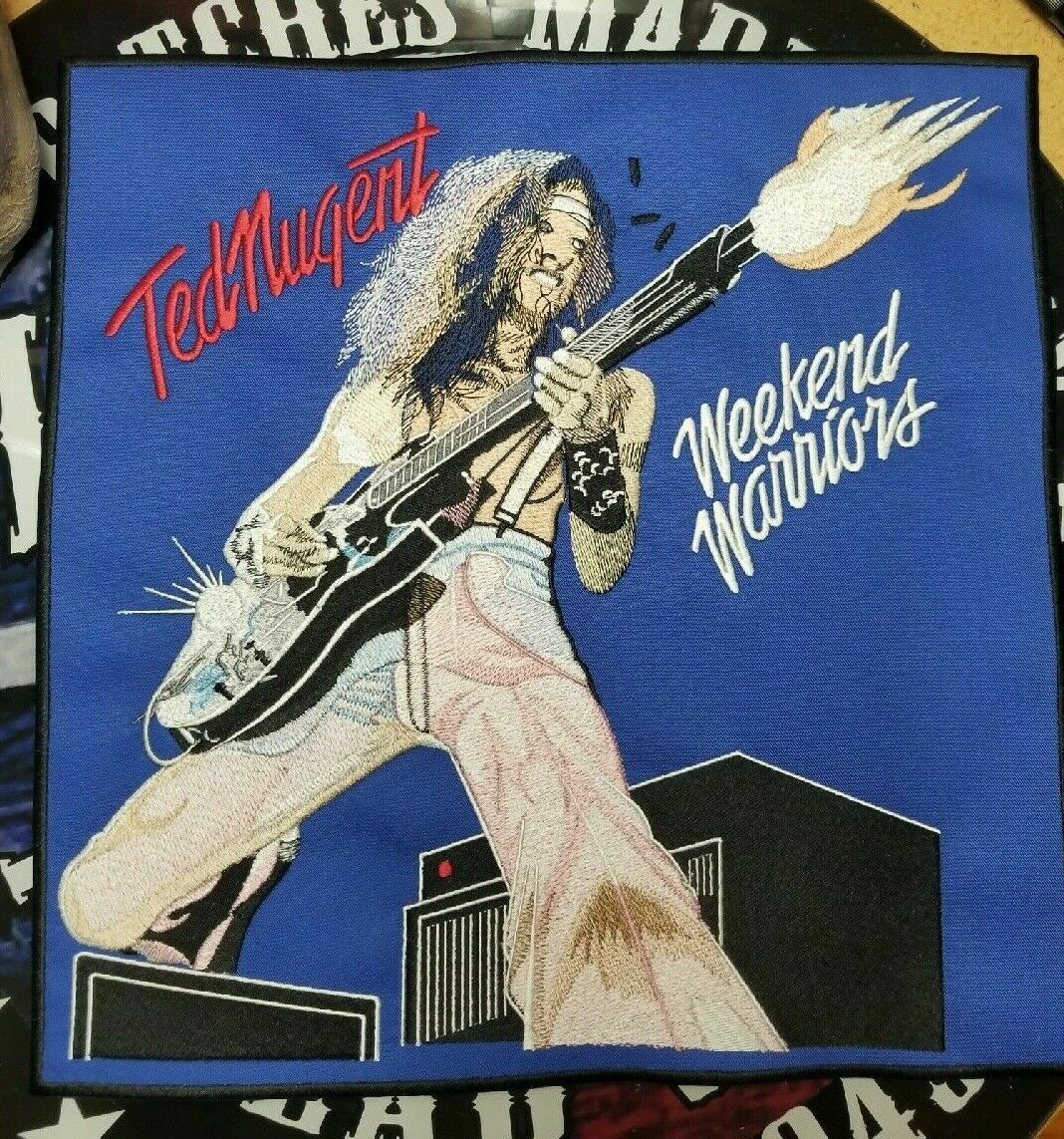 LARGE EMBROIDERED TED NUGENT WEEKEND WARRIORS JB PATCH (Please Read Ad)