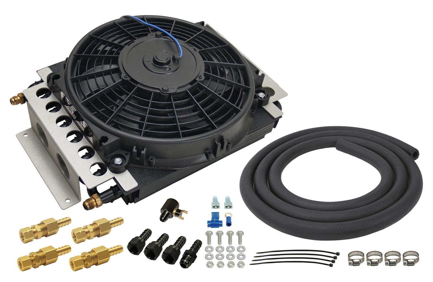 Derale 13900 Electra-Cool Remote Cooler Tube/Fin Copper/Alum 16-Row 1-Fan Kit